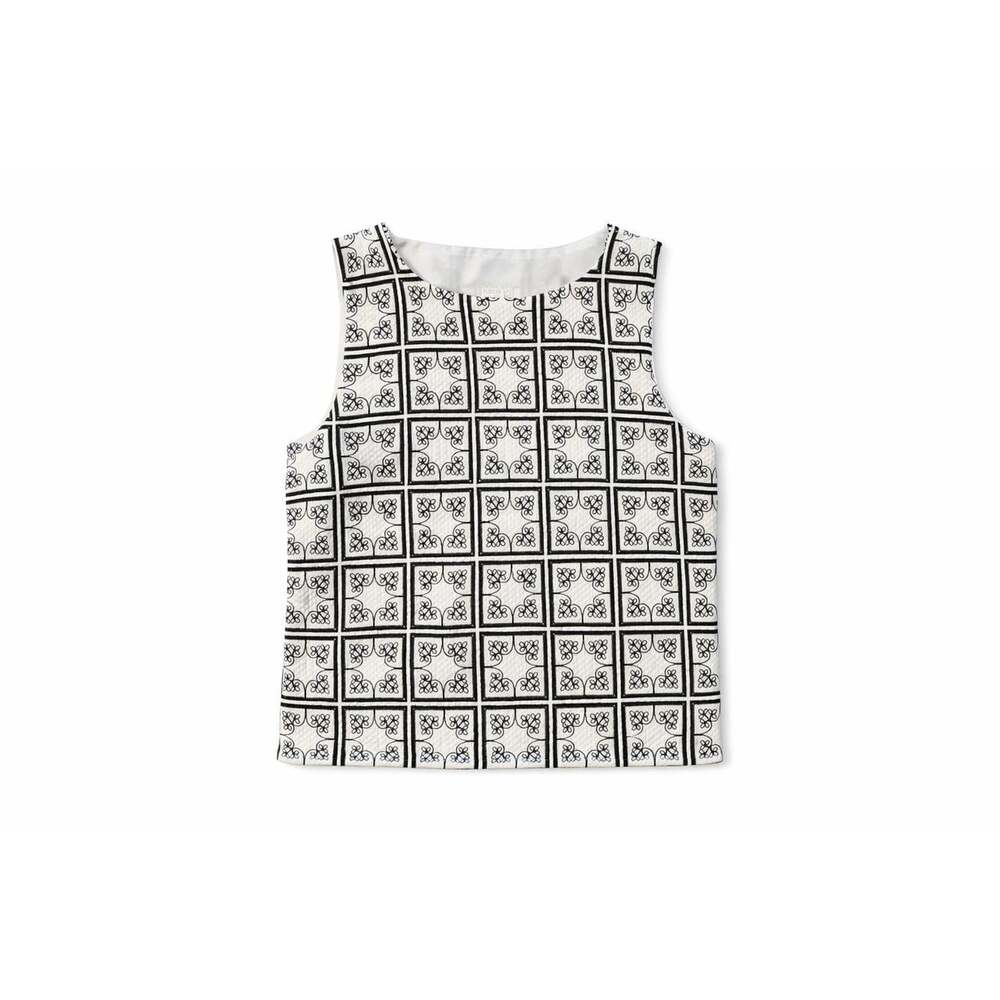 Talbots Women's White and Black Blouse